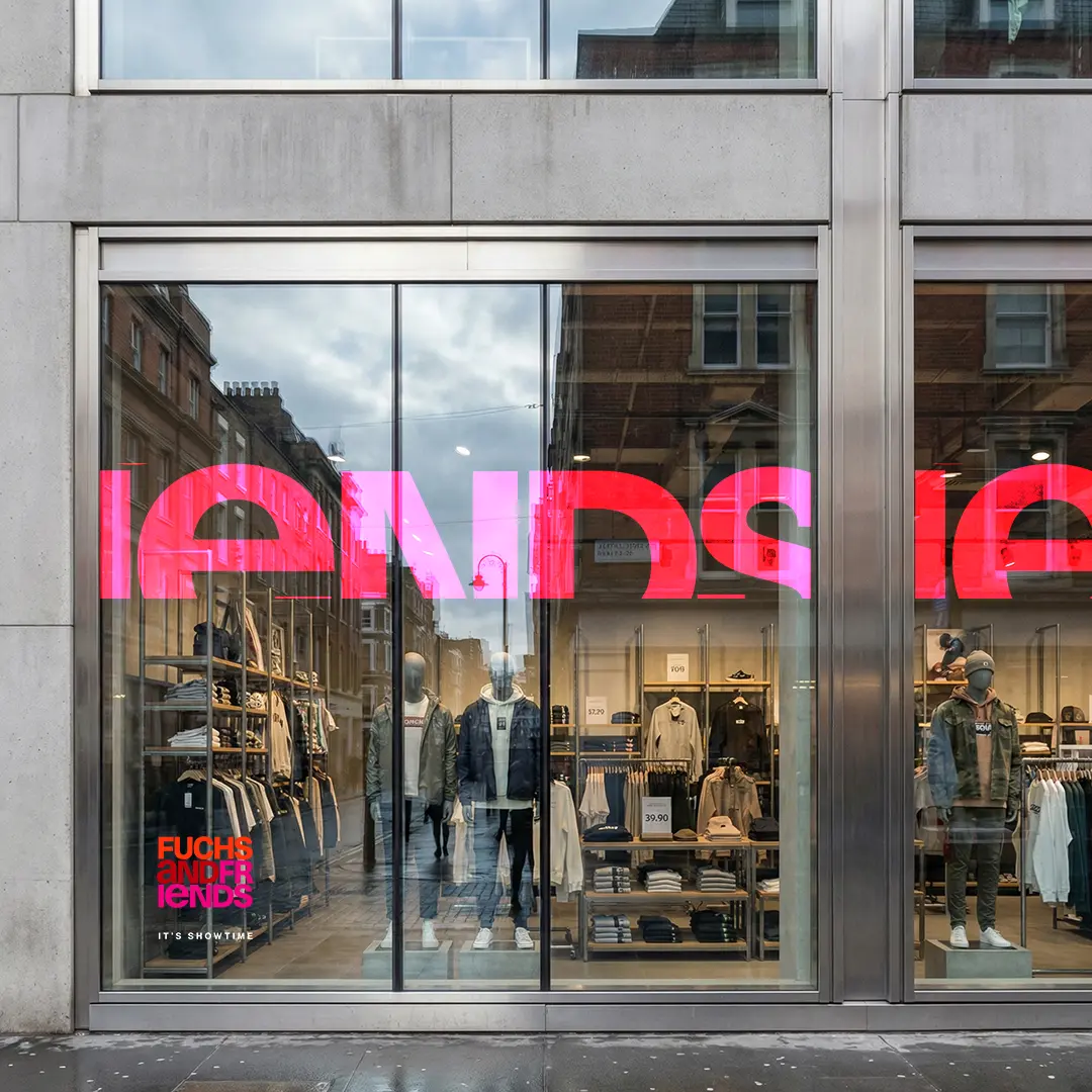 Schaufensterbeklebung mit Vinylfolie